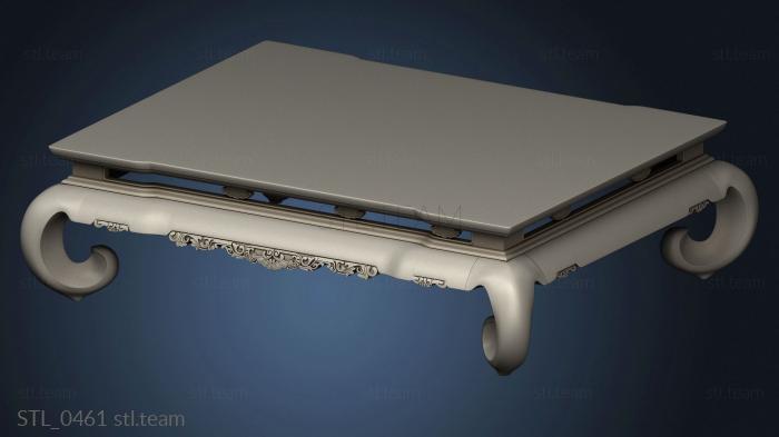 3D model Coffee table with carving (STL)