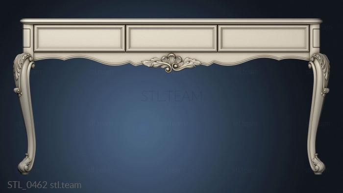 3D model Carved console with drawers (STL)