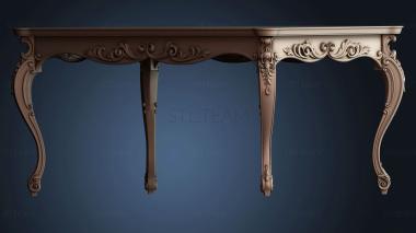 3D модель Рама для стола в стиле барокко с орнаментом (STL)