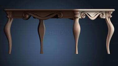 3D model Elegant Scroll Table Frame (STL)