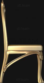 3D модель 3d модель стула с высокой спинкой в stl (STL)