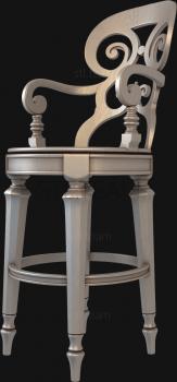 3D модель 3d stl модель стула с резной спинкой (STL)