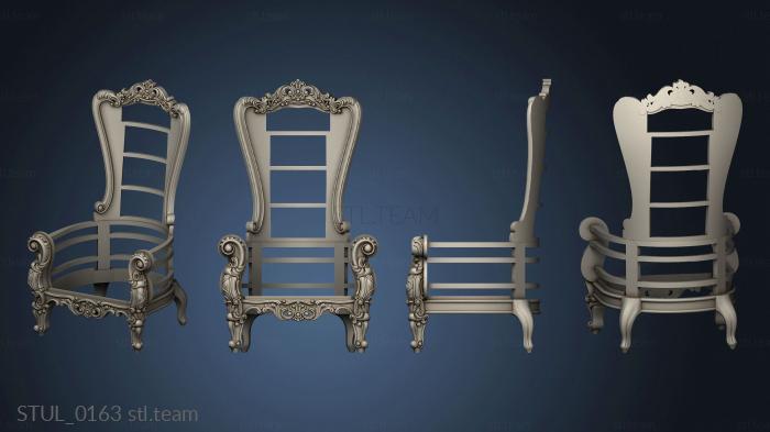 The chair is carved with a high back in the Italian style