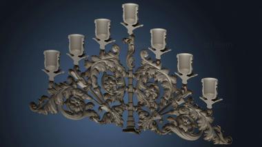 3D model Casting mold seven-candle holder bracket (STL)