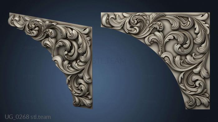 3D model Carved corner decor version1 (STL)