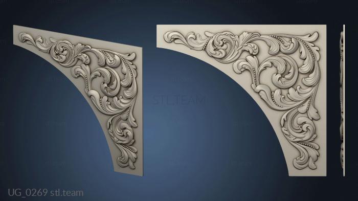 3D model Carved corner decor (STL)