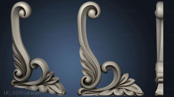 3D model Carved Mirror Holder (STL)