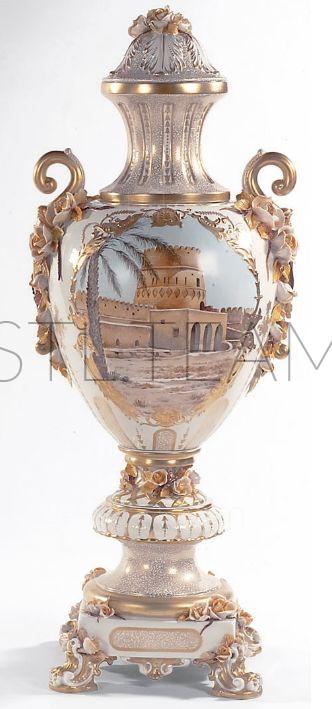 3D model Amphora with roses (STL)