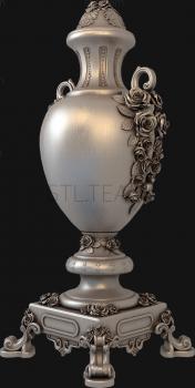 3D model Amphora with roses (STL)