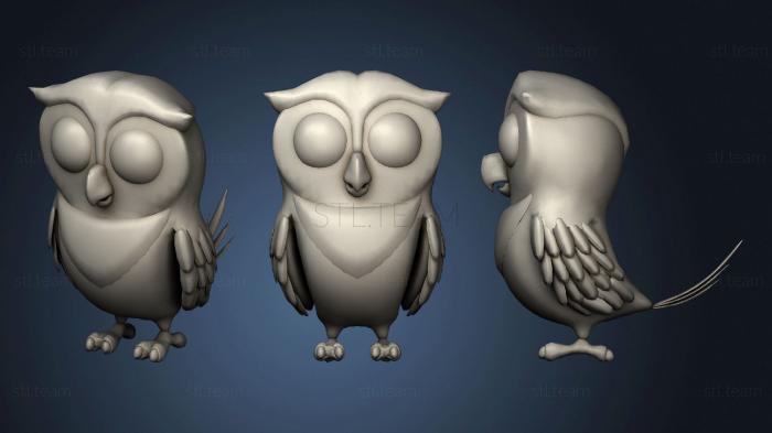 3D model Cartoon Owl Animated (STL)