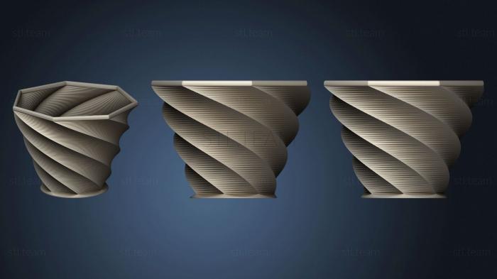 3D модель Настройщик Ваза Сосуд Блюдо Чашка Миска Контейнер (5) (STL)