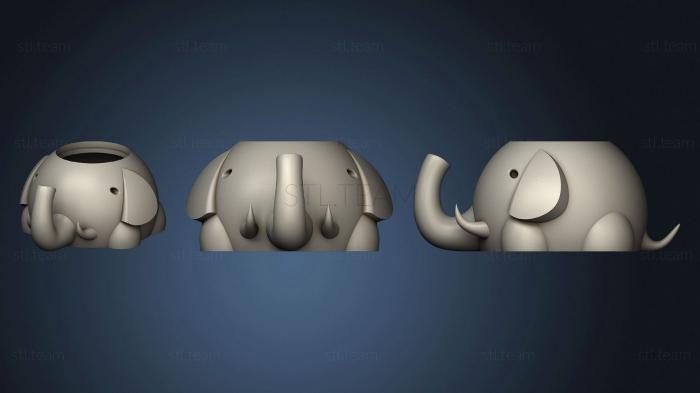 3D модель Слоновий ящик для ребенка и матери (STL)