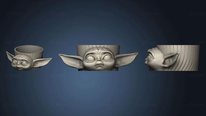 3D model Faja vaso Baby yoda (STL)