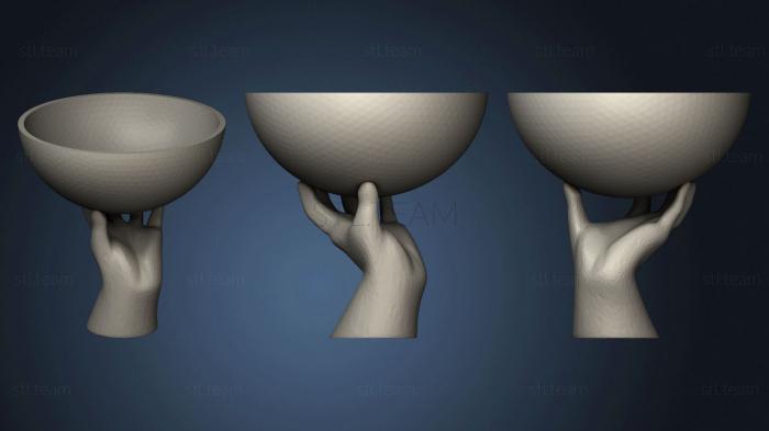 3D model Hand holding planter (STL)
