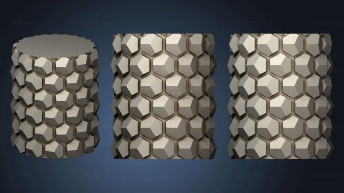3D model Honeycomb Vase Parametric H 130 Mm (STL)