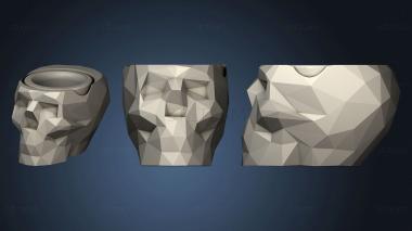 3D model Low Poly SKULL Pot (STL)