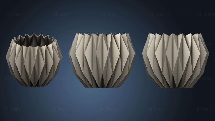 3D model Maceta estilo origami (STL)