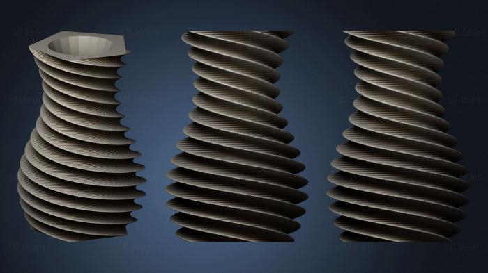 3D модель  Спиральная ваза (4) (STL)