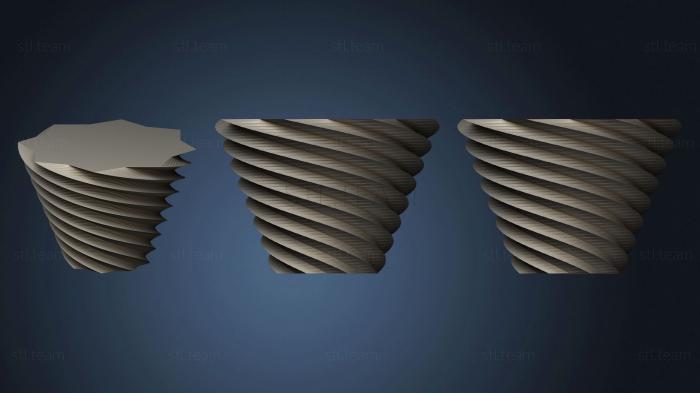 3D модель Многоугольная ручка для вазы (15) (STL)