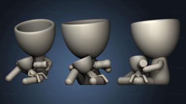 3D model Robert con mamadera y bebe (STL)