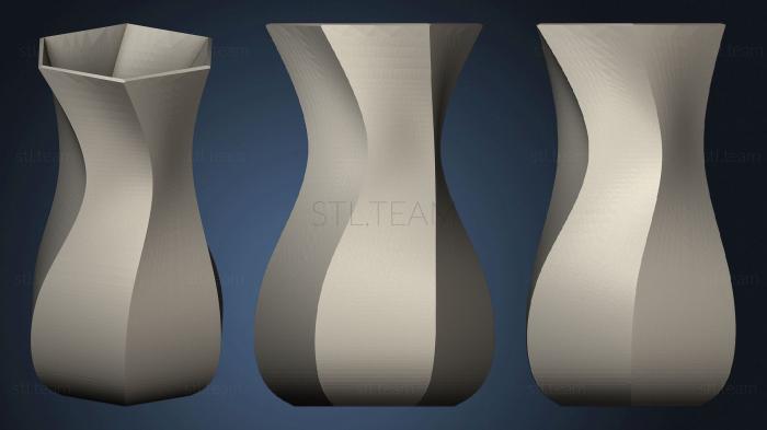 3D model Spiral Pentagon Vase (STL)