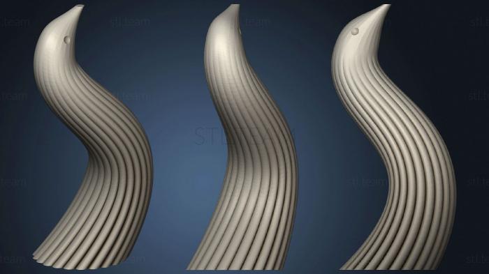 3D model Spiral Vase Bird Sculpture Thing (STL)