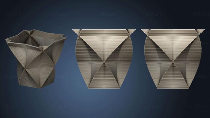 3D модель Квадратная Чашка-ваза (10) (STL)