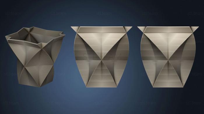 3D модель Квадратная Чашка-ваза (57) (STL)