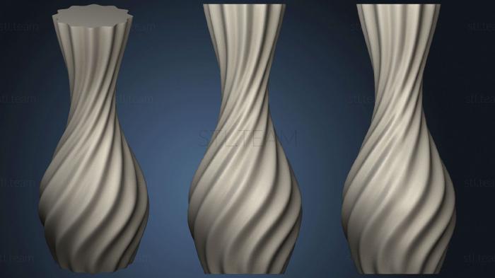 3D model Swirly Watertight Vase (STL)
