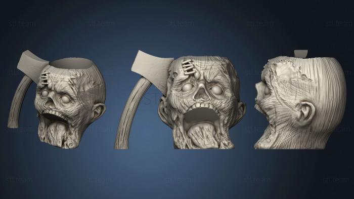 3D model Taza zombie hacha (2) (STL)