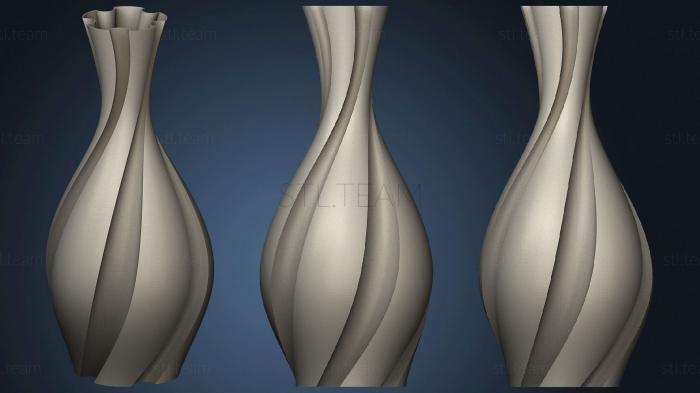 3D model Vase Twisted 5 Flute (STL)