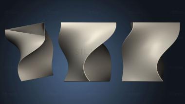 3D model Vase Twisted Triangle (STL)