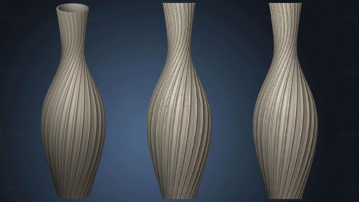 3D model Vase With Twisted Clover Shape Fillets (STL)