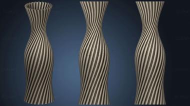 3D model Vase With Twisted Semi Circle Flutes (STL)