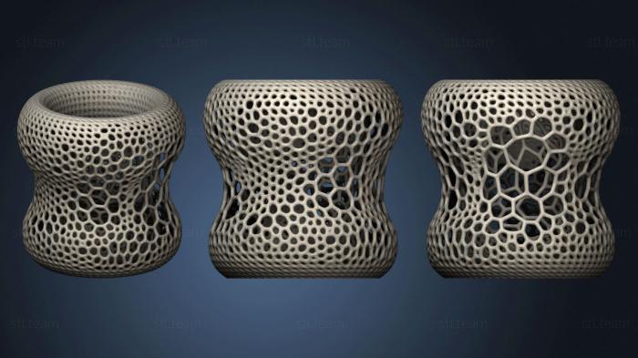 3D model Voronoi Vase Fits Gemma And 16 Neopixel Ring (STL)