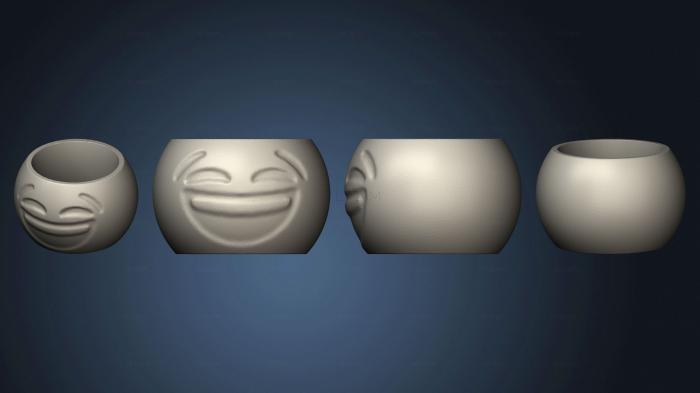 3D модель Emoji Gargalhada 1 Mesa Aberto (STL)
