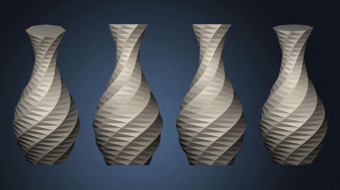 3D model Low poly Rose Vase 001 (STL)