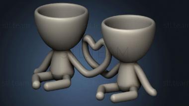 3D model vasos Vaso namorados (STL)