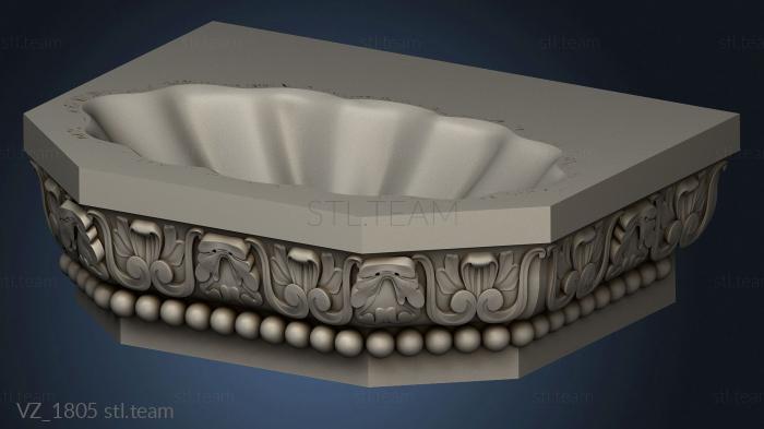 3D model Shell with perimeter ornament version 1 (STL)