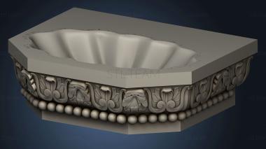 3D model Shell with perimeter ornament version 1 (STL)