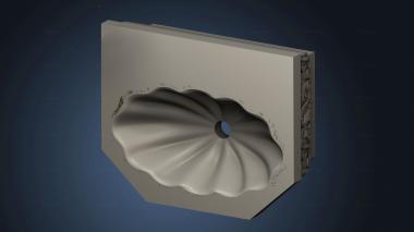 3D model Shell with perimeter ornament version 2 (STL)