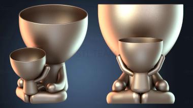 3D модель Ваза для выращивания семян методом гидропоники (STL)