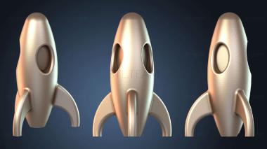 3D модель Ламповая ракета (STL)