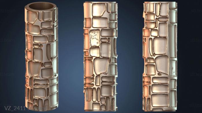 Вазы Текстурные валики квадратные