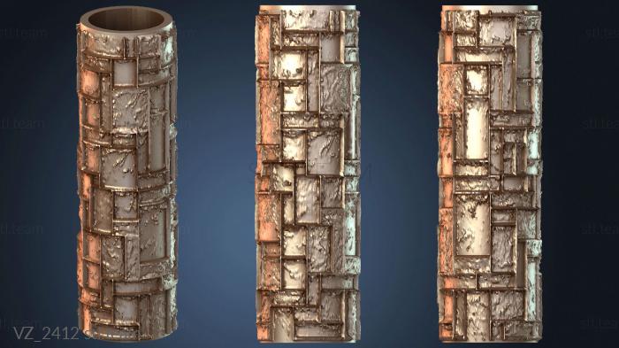 Вазы Вариант с квадратами текстурного валика