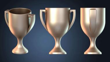 3D model Trophy Cup Floral (STL)