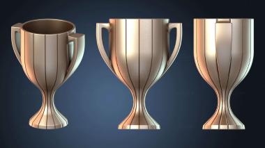 3D model Trophy Cup Floral Lines (STL)