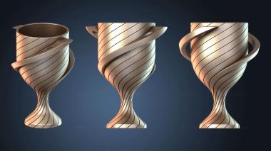 3D модель Трофейный кубок с цветочным узором (STL)