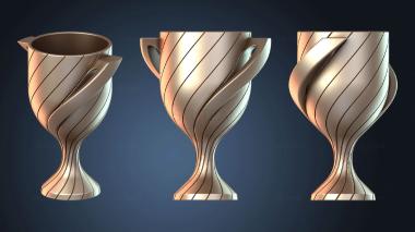 3D модель Компактный цветочный Twist Trophy Cup (STL)