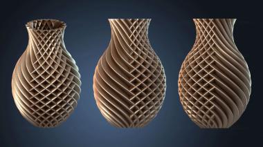 3D модель Ваза Двуликая Спираль (STL)